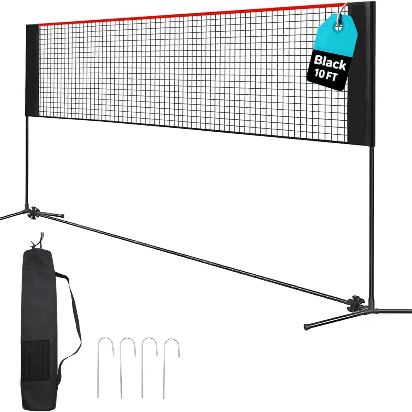 Portable Badminton Net, Height Adjustable Volleyball Net, Badminton Net with Carry Bag, Volleyball Net for Pool, Backyardgame Indoor Outdoor Use